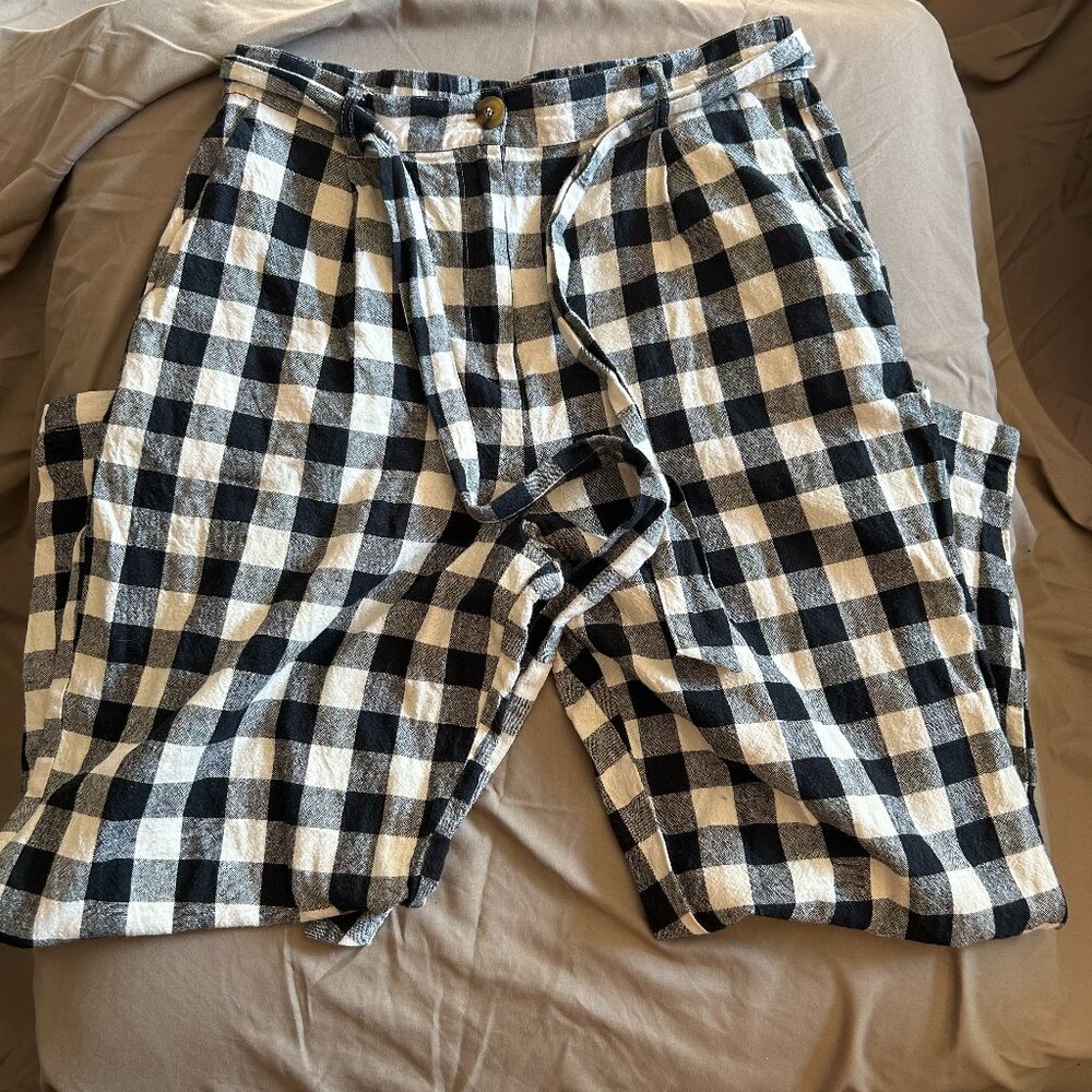 Princess Highway Black and White Check Wide Leg Pants